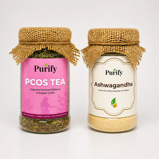 (PCOS Tea + Ashwagandha) Hormone & Stress Balance Pack