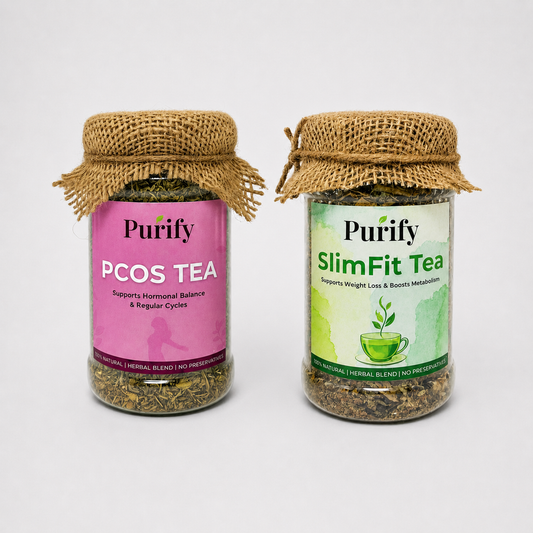 Hormonal Balance & Burn Herbal Duo (PCOS Tea + SlimFit Tea)