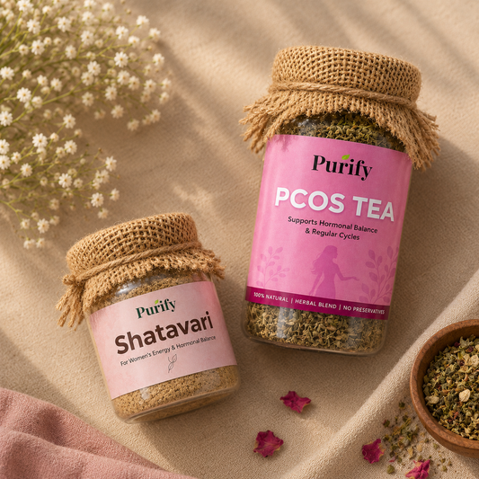 (PCOS Tea + Shatavari) Cycle & Fertility Care Pack