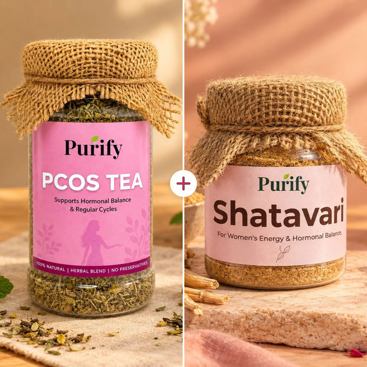 (PCOS Tea + Shatavari) Cycle & Fertility Care Pack